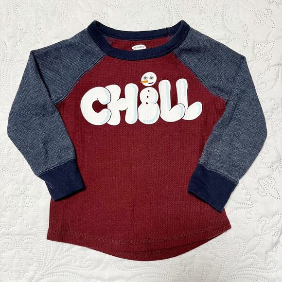 Old Navy Snowman Raglan Shirt Size 18-24m - Picture 2 of 5